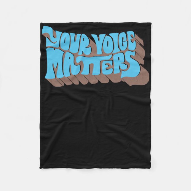 Your Voice S! Sticker1  Fleece Blanket (Front)
