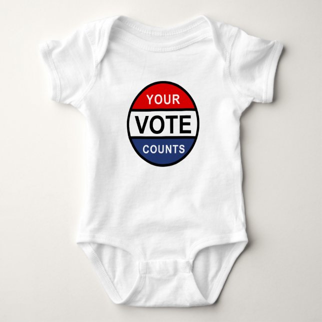 Your Vote Counts Baby Bodysuit (Front)
