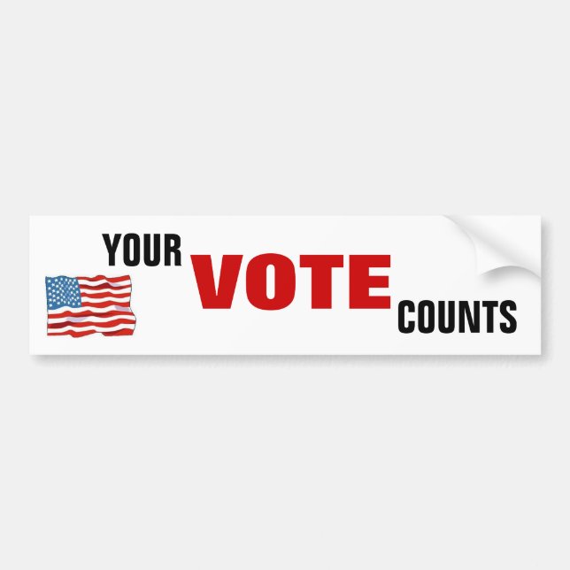 Your Vote Counts Bumper Sticker (Front)