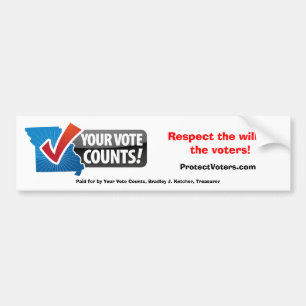 Your Vote Counts bumper sticker