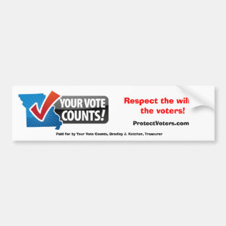Your Vote Counts bumper sticker