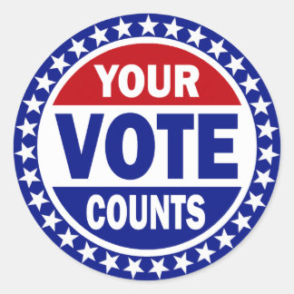 Your Vote Counts Classic Round Sticker