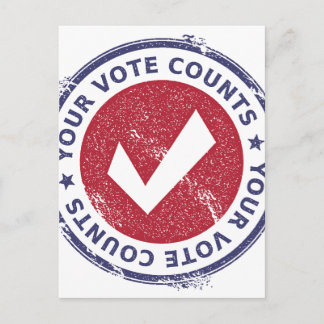your vote counts postcard
