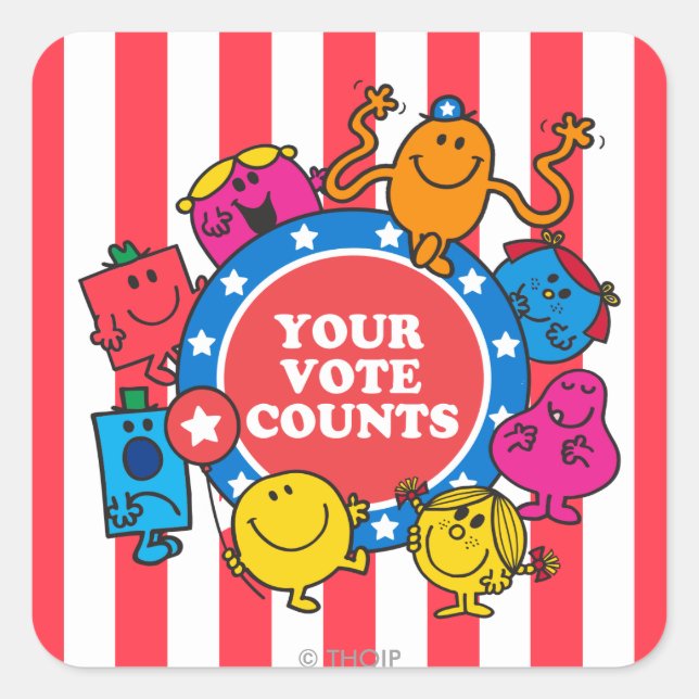 Your Vote Counts! Square Sticker (Front)