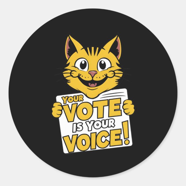 Your Vote In Your Voice! Sticker  (Front)