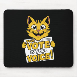 Your Vote In Your Voice! Sticker Mouse Pad