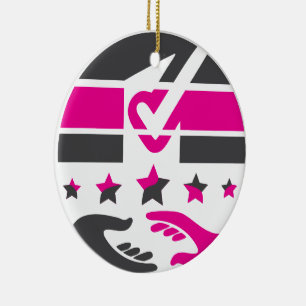 Your vote is your voice ceramic tree decoration
