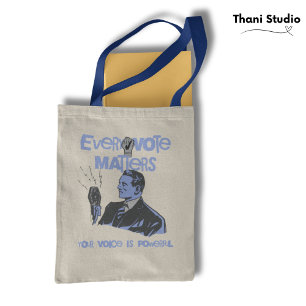 Your Vote Matters Election Political Blue Printed Tote Bag