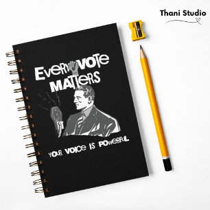 Your Vote Matters Election Political White Printed Notebook