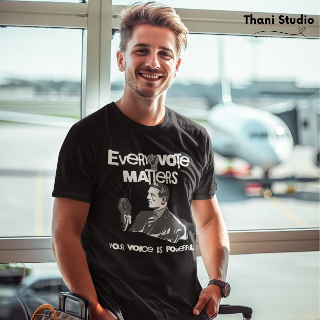 Your Vote Matters Election Political White Printed T-Shirt (Creator Uploaded)