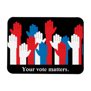 Your Vote Matters Patriotic Hands Magnet