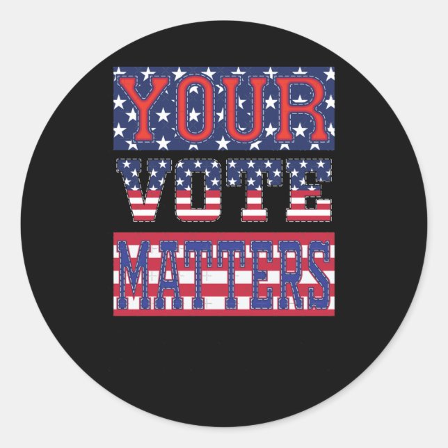Your Vote S - Usa Sticker  (Front)