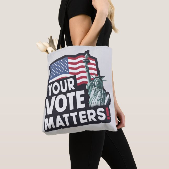 Your Votes Matters USA Elections 2024 Tote Bag (Close Up)
