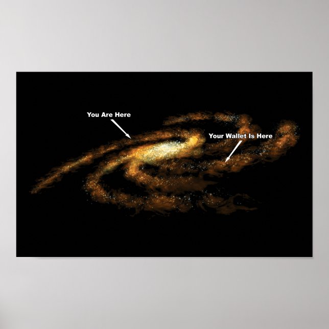Your Wallet Is Here Milky Way Galaxy Poster (Front)