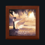 Your Wedding Day Photo Keepsake Gift Box<br><div class="desc">Create your own keepsake box using a favourite wedding photo. Replace the sample photo with your own. Edit the text with your names and wedding date or other text of your choosing.</div>