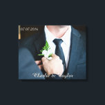 YOUR WEDDING PHOTO custom text wrapped canvas<br><div class="desc">Unique,  personalised gift for any couple. Change the image and the text fields to whatever you want. See my store for more custom products.</div>