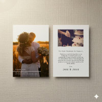 Your wedding photo memory, thank you card