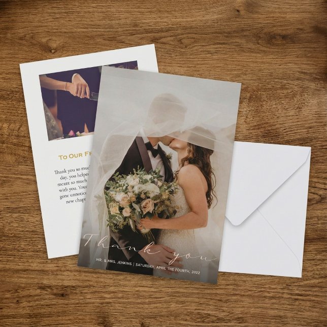 Your wedding photo thank you card (Your wedding photo thank you card.)