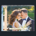 Your Wedding Photos Gold Calendar<br><div class="desc">Wedding Photo Calendar.  Perfect for your wedding photos or a great gift for newlyweds. Gold Colour Binding.</div>