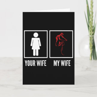 Your Wife My Wife Biker Cyclist Mountain Biking  Card