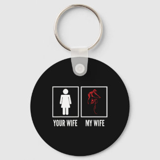 Your Wife My Wife Biker Cyclist Mountain Biking  Key Ring