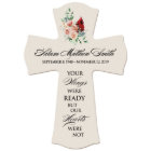 Your Wings 8.5x11 Red Cardinal Memorial Wall Cross