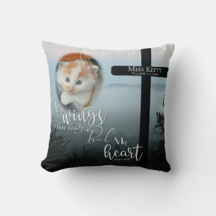 Your Wings Were Ready Cat Memorial PHOTO Cushion
