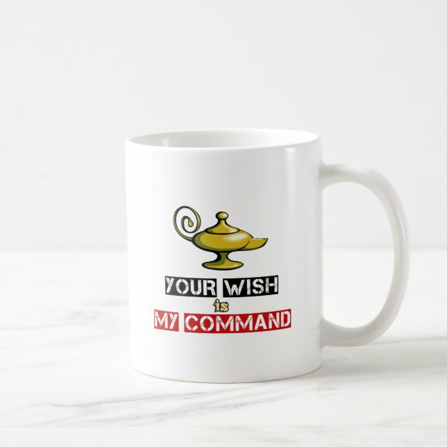 Your Wish is My Command Aladdin Lamp Design Coffee Mug (Right)