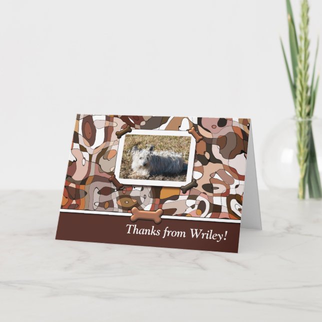 YOUR Wonder Dog Custom Photo Thank You Card (Front)