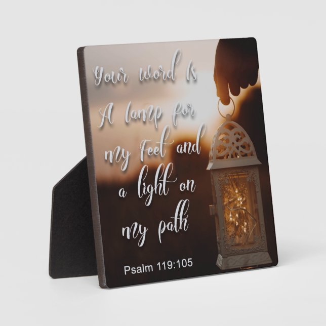 Your Word (Psalm 119:105) Plaque (Front)