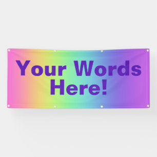 Your Words Here! Customised Rainbow Banner