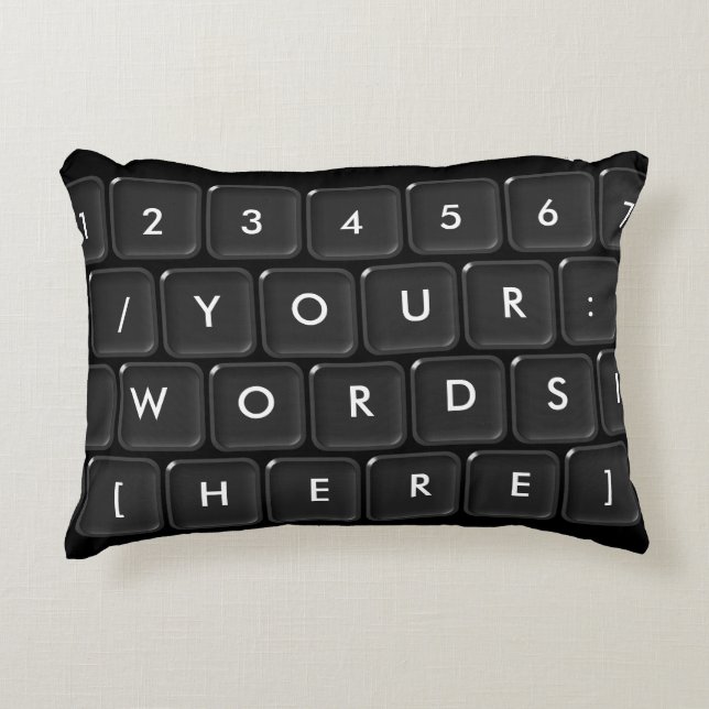 Your Words Here Keyboard Decorative Cushion (Front)
