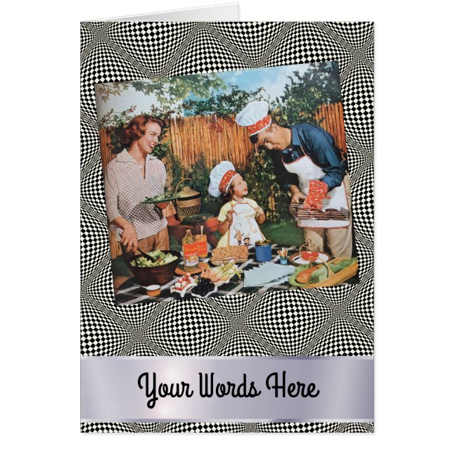 Your Words on Op Art Happy Family Picnic (Front)