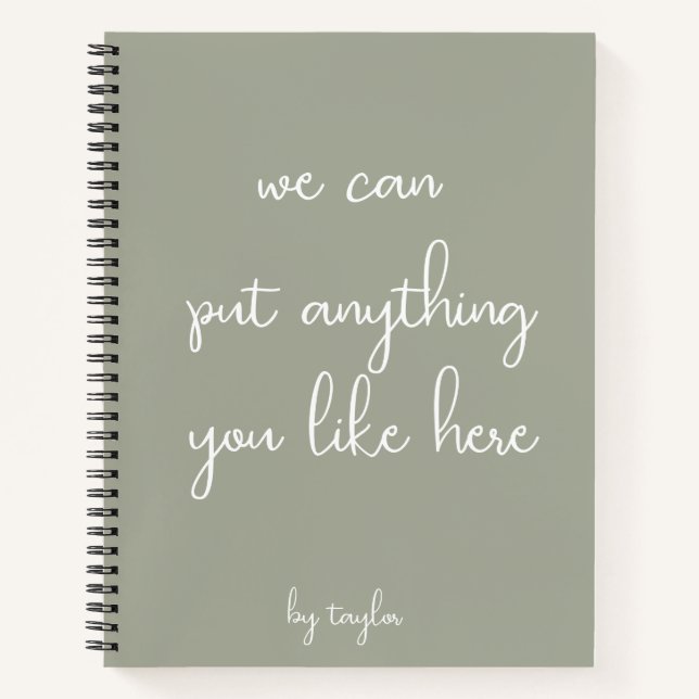 Your Words Personalised Notebook (Front)
