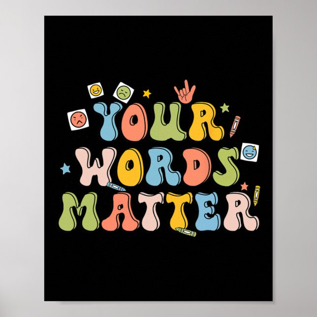 Your Words Problem Retro Pathologist Mental Health Poster (Front)