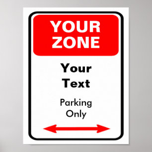 Your Zone Parking Sign Personalise