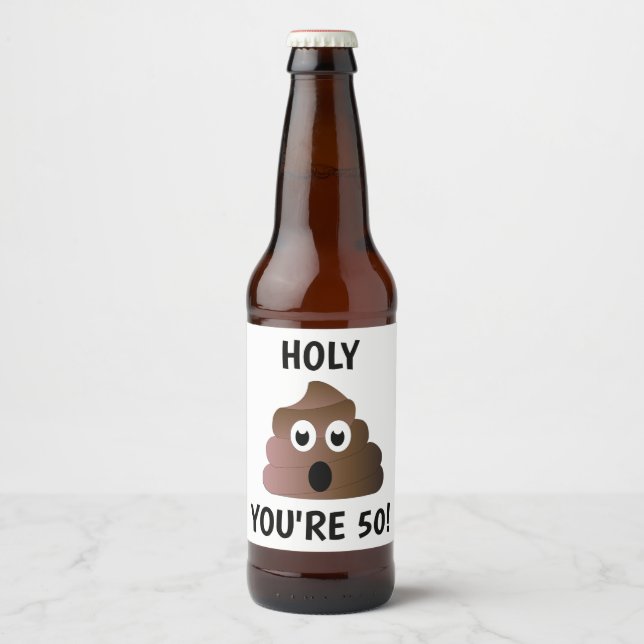 YOU'RE 50 BEER BOTTLE LABEL (Front)