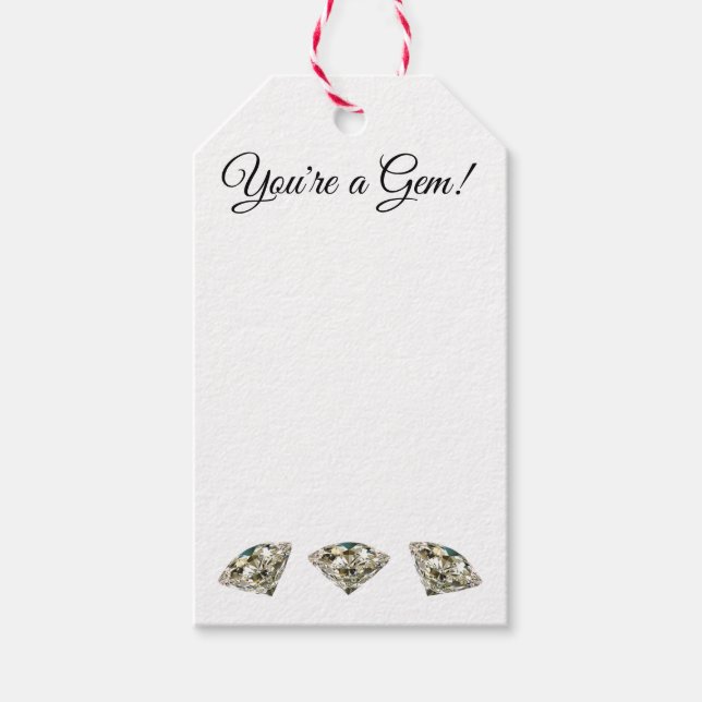 "You're a Gem!" Gift Tags (Front)