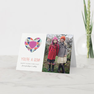 You're a Gem Valentine's Day Card - Cobalt