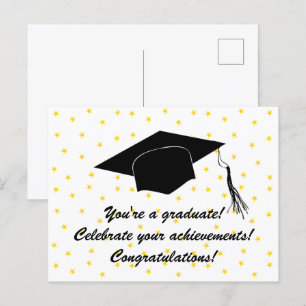You're a graduate! Celebrate your achievements! Postcard