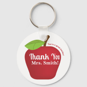 You're a great teacher! Teacher appreciation apple Key Ring