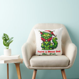 You're a Meow One! Mr. Cat Festive Grumpy Cat Cushion