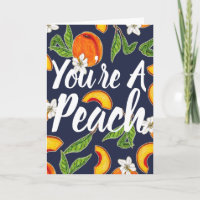 You're A Peach Peaches Illustration & Navy