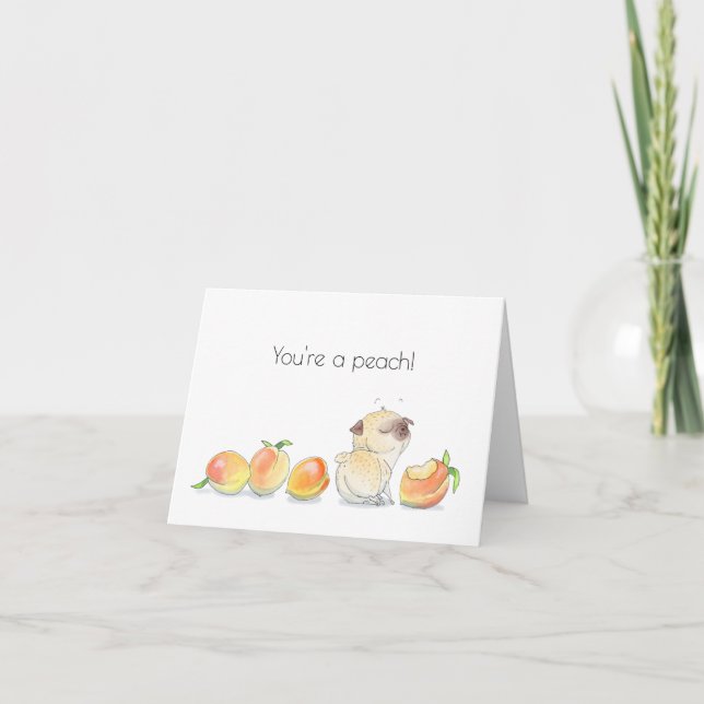 You're a Peach pug Card (Front)