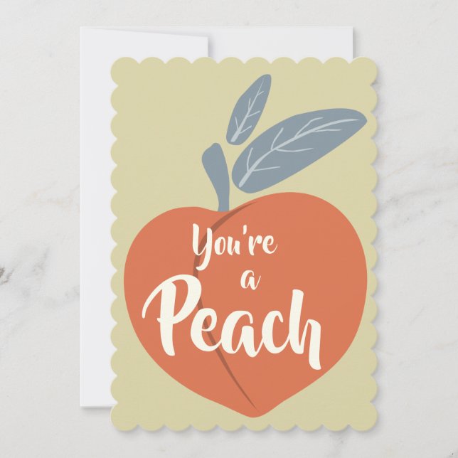 You're a Peach Thank You Card (Front)