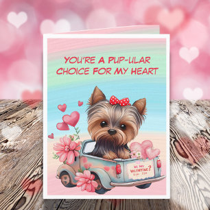 Youre A Pupular Choice For My Heart Dog Valentine Holiday Card