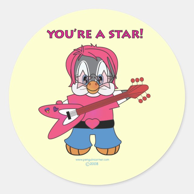 You're a Star! Classic Round Sticker (Front)