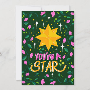 You're a Star Pink Birthday Card