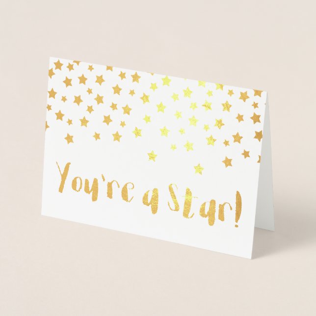 You're A Star! | You Customise | Inspirational Foil Card (Front)