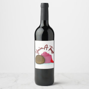 You're A Treat Filled Strawberry Valentine's Day Wine Label
